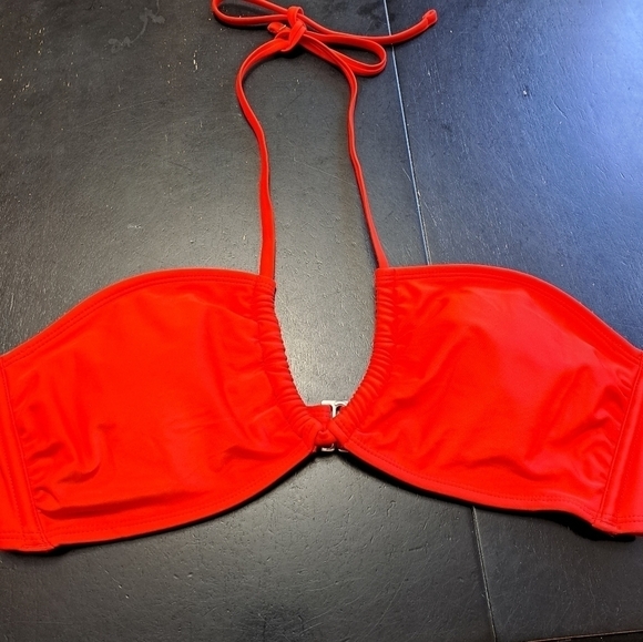 NWT Xhilaration Red Bikini Swim Suit Top  Size XL(12-14) - Picture 4 of 5